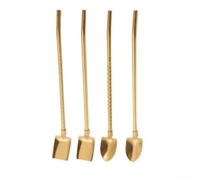 Ustensile en acier inoxydable avec profil de pelle pour une utilisation dans la préparation des desserts et le service de thé aux fruits (G B)