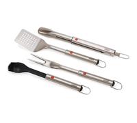 Joseph Joseph GrillOut Set de 4 Ustensiles BBQ en Acier Inoxydable avec Boîte de Rangement, Brosse, Pinces, Spatule & Fourchette