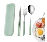 Ustensiles De Camping,avec Baguettes Cuillère Fourchette | Set De Couverts De Voyage Avec Étui | pour Maison Mariage Fête Pique-nique Extérieur Université Voyage