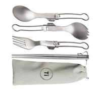 Ustensiles de Camping - Kit de Couverts Pliants et Portables en 4 Pièces | Couverts De Camping Portatifs,pour Famille Étudiants Adultes Hommes Femmes Repas en Extérieur Quotidiens et Pique-nique