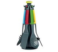 Ustensiles de Cuisine Casdon Joseph Joseph Elevate | Ensemble d’ustensiles de Cuisine colorés pour Les Enfants dès 3 Ans | avec Un Support de Rangement Rotatif !