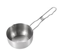 Ustensiles de Cuisine de Camping Petit Pot À Huile Chaude For L'extérieur, Verseur Profond D'huile, Sauce, Marmite Frire Domestique, Cuiseur De Pique-nique Pêche(Blue,Silver)