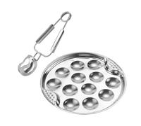 Ustensiles de cuisine en acier inoxydable Escargots Cuisson Plat et pince Élégant escargot Assiette et fourchette en métal Ustensiles de cuisine