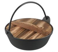 Ustensiles de cuisine en fonte pour utilisation en extérieur avec couvercle, pour barbecue, camping et différents styles de cuisson