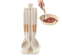 Ustensiles de cuisine en silicone | 7 pièces peu encombrants passent au lave-vaisselle, cuillères de cuisine, louche, spatule, ensemble de spatules - pour ustensiles de cuisine antiadhésifs, poêles