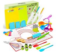 Ustensiles De Cuisine Enfant- Complet 31pieces- Couteau Enfant- Kit Patisserie Enfant -Vrais Ustensiles de Cuisine Sécurisés- Accessoires Montessori - Cadeau Enfant 3 ans,4 ans, 5 ans - Educatif