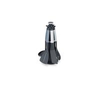 Joseph Joseph Elevate Lot de 6 Ustensiles de cuisine en Nylon, Antiadhésif et Résistant à la chaleur jusqu'à 200 ℃ avec Porte-Ustensiles Rotatif, Ciel, Bleu