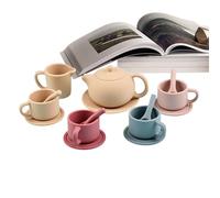 Ustensiles de Cuisine Jouets - Service à thé en Silicone avec théière, Tasses, Assiettes | Accessoires de Cuisine pour Jeux de rôle pour - Service à thé pour garçons et Filles à partir de 3 an