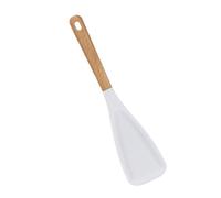 Ustensiles de cuisine polyvalents en silicone jusqu'à 230 ℃ bords lisses avec poignée en bois pour remuer et retourner le gâteau, agitateur multifonction en silicone pour la pâtisserie