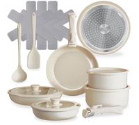 Ustensiles de cuisine - TECTAKE - Batterie de casseroles GENUA en aluminium de 16 pièces adaptée à l’induction