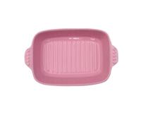 Ustensiles de cuisson Poignée à oreille en diamant, conception de style four rectangulaire Plaques de four(Pink,Petit)