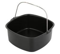 Ustensiles de cuisson pour friteuse à air - Acier aluminium 17,5x 17,5 cm également 22 x 22 cm Résistant à la chaleur | Boîte carrée avec durable, brownies, pizza, dessert | Cuisine à d