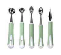 Ustensiles de découpe pour fruits 5 pièces Heavy-Duty Precise | Set en acier pour pastèque, melon, cantalupo, avocat, débutants, cuisiniers professionnels
