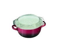 IBILI - Friteuse avec panier et couvercle Volcan, 24 cm, Acier émaillé, Compatible avec l’induction