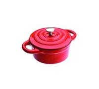IBILI – Mini cocotte ronde 725910R-1, fonte 10 x 4,5 cm, compatible induction, rouge