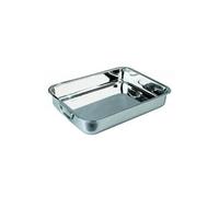 Ibili Plat à rôtir 651425 Inox anses pliantes métalliques 25x19x5,5 cm Classique