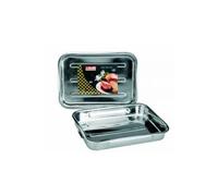 Ibili Plat à rôtir 651845 Bistrot en inox anses pliantes 48x34x7 cm