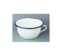IBILI - Pot de chambre 903524 - Acier émaillé vitrifié Ø 24 cm Blanc/Bleu