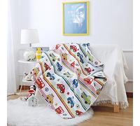 Ustide Edredon matelassé pour lit bébé réversible en Coton 110 x 130 cm, train, Coton, Voitures, 43"x51"