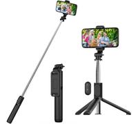 USTINE Perche à selfie portable avec télécommande sans fil, support de téléphone extensible 3 en 1 pour iPhone 13/12/12 Pro/12 Pro Max/11/11 Pro/X/XR/XS/8/7/6S, smartphone Android Samsung