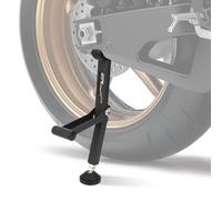 USTPO Élévateur universel pour roue arrière de moto - Angle de hauteur réglable et pliable - Support au sol avec poignée - Compatible avec la plupart des roues de moto - Noir
