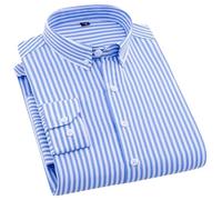 USTZFTBCL Chemise à manches longues rayée pour homme - Pour le printemps - Décontractée - Infroissable - Pour toutes les saisons, 8109, XS