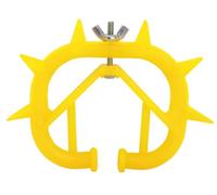 USUNFARM Lot de 10 anneaux de sevrage en plastique épais pour le nez de la vache jaune pour éviter de sucer les veaux (jaune)