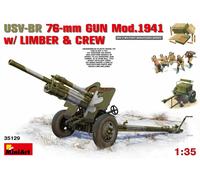 MiniArt Maquette Canon USV-BR 76 mm Mod. 1941 avec limber et équipage 1:35 Réf. 35129