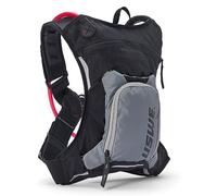 USWE Moto Hydro 3 L Sac d'hydratation avec poche à eau de 2,0 L / 70 oz, un sac à dos de haute qualité sans rebond pour enduro et moto tout-terrain, Noir Gris