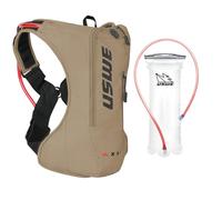 USWE Outlander Moto Sac à dos d'hydratation pour course à pied et randonnée avec poche à eau pour homme et femme, équipement de sac à dos pour cyclisme, VTT (sable, 4 L)