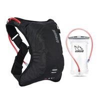 USWE Outlander XC 4 L, sac à dos d'hydratation pour course à pied et randonnée avec poche à eau (1,5 l/1,417,5 g), Hydropack pour homme et femme, sac à dos d'équipement pour cyclisme, VTT (noir, 4 L)