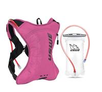 USWE Outlander XC 2 L Sac à dos d'hydratation pour course à pied et randonnée avec poche à eau (1,5 l/1,417,5 g), Hydropack pour homme et femme, sac à dos d'équipement pour cyclisme, VTT (rose, 2 L)