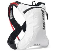USWE Race 2.0 Sac à dos d'hydratation ultra léger avec poche à eau de 2 l, sac étanche pour gravier, VTT, course à pied, randonnée, cyclisme, camping, vélo pour homme, femme (blanc, 2 l)