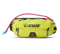 USWE Zulo Sac d'hydratation avec organiseur et poches latérales, ceinture anti-rebond (jaune vif, 6 L)