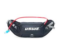 USWE Zulo Sac d'hydratation avec organiseur et poches latérales, ceinture anti-rebond (noir carbone, 2 L)