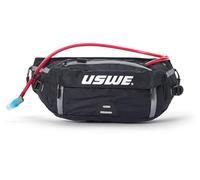 USWE Zulo Sac d'hydratation avec organiseur et poches latérales, ceinture anti-rebond (noir carbone, 6 L)