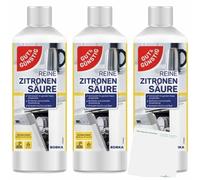 usy G&G Lot de 3 flacons d'acide citrique pur (3 bouteilles de 1 l) + bloc usy