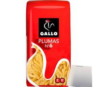 usy Gallo Plumas no6 Lot de pâtes macaroni (paquet de 450 g) + bloc usy
