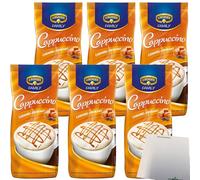 usy Krüger Family Lot de 6 sachets de 500 g pour cappuccino et caramel + bloc usy