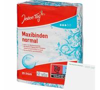 usy Lot de 20 serviettes hygiéniques normales sans ailettes pour tous les jours + bloc usy