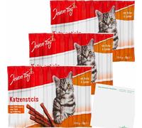 usy Lot de 3 bâtonnets de dinde et de foie pour chat tous les jours (3 x 10 x 5 g) + bloc usy