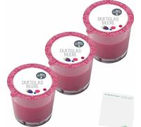 usy Lot de 3 bougies parfumées G&G en verre parfumé à la baie + bloc usy