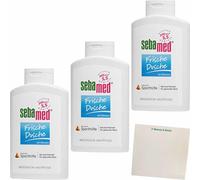 usy Lot de 3 bouteilles de douche fraîche Sebamed (3 x 400 ml) + bloc usy