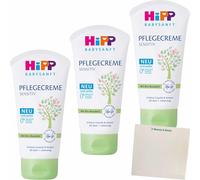 usy Lot de 3 crèmes de soin Hipp Babysanft à l'huile d'amande (3 x 75 ml) + bloc usy
