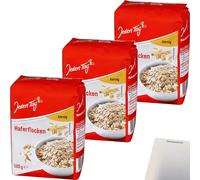 usy Lot de 3 flocons d'avoine pour tous les jours (3 paquets de 500 g) + bloc usy