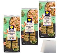 usy Lot de 3 paquets de 3 paquets de tagliatelles originales EDEKA (3 paquets de 500 g) + bloc usy