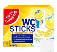 usy Lot de 4 bâtonnets WC Gut&Günstig Citron (4 x 40 g) + bloc usy