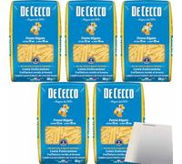 usy Lot de 5 paquets de 5 paquets de 500 g de nouilles De Cecco Rigate n° 41 + bloc usy