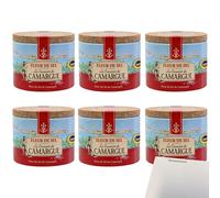 usy Lot de 6 pots de sel de mer La Saunier de Camargue Fleur de Sel VPE (6 boîtes de 125 g) + bloc usy