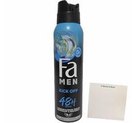 usy Lot de déodorant et spray corporel 2 en 1 pour homme Fa Men Kick Off 48h (déodorant et spray corporel 2 en 1) + bloc usy